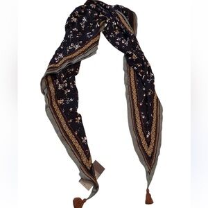 J. Jill Black and Gold Floral Scarf